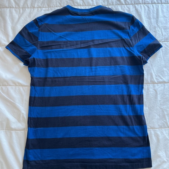 Burberry Blue and Black Striped Tee - Picture 2 of 4